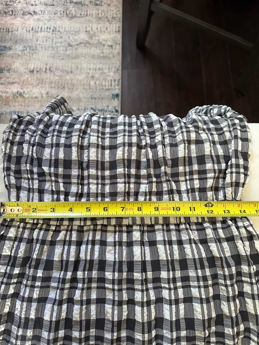 NWT Just Female Hamilton Cut Dress Plaid Seersucker Open Back Midi Dress L - Picture 9 of 12